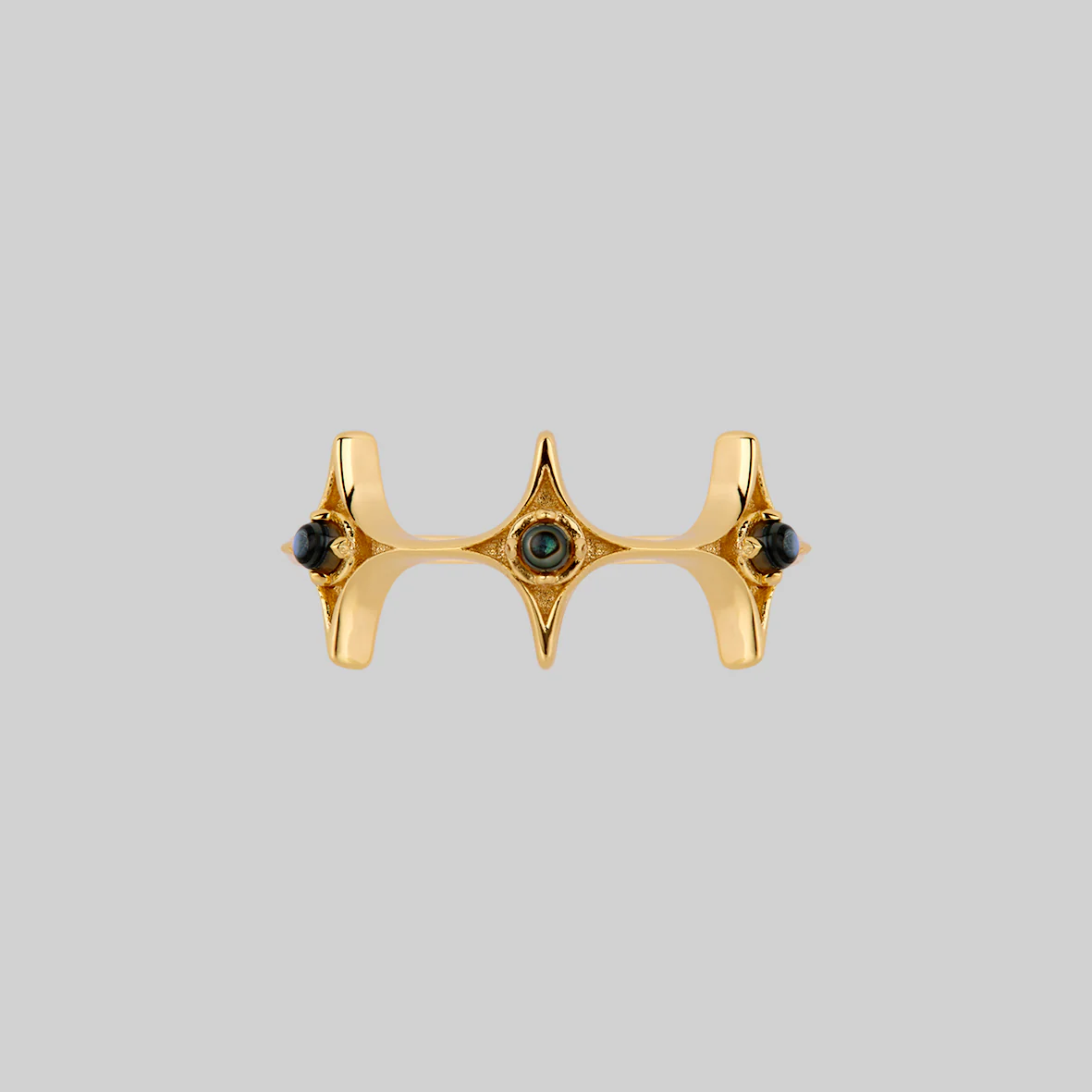 ABYSS. North Star Abalone Shell Ring - Gold - Image 2
