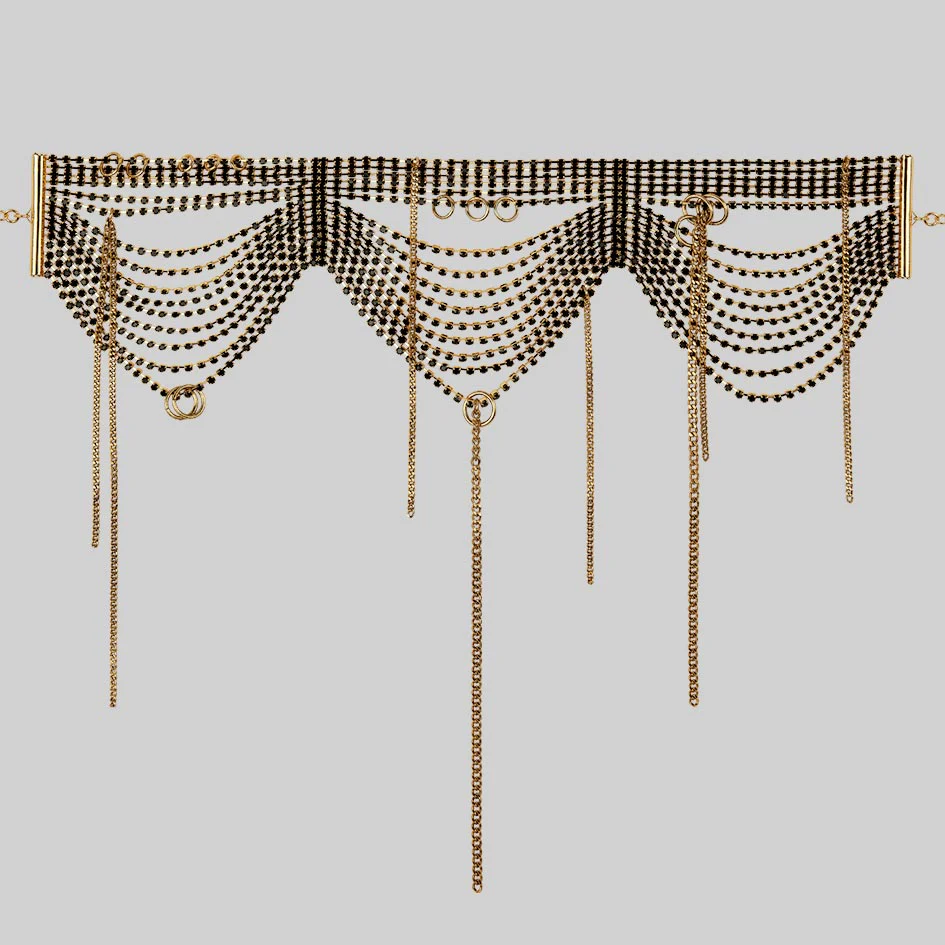 ALLURE. Dazzle Chain Drop Choker - Gold - Image 2