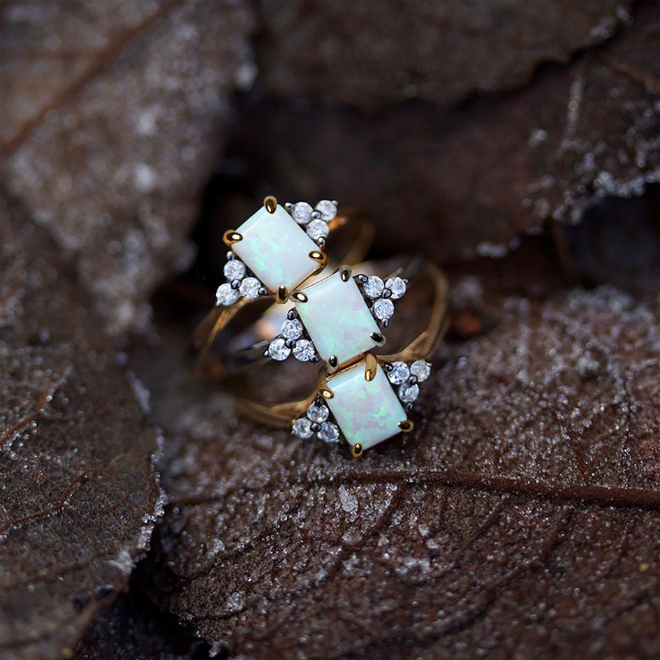 APHRODITE. Opal Silver Ring - Image 3
