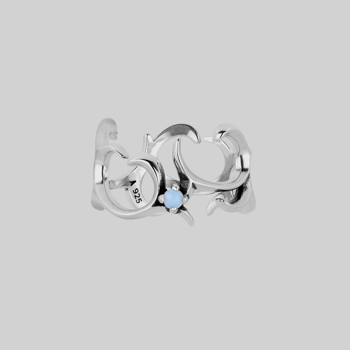 AURORA. Cosmic Waves Opalite Ring - Silver - Image 2