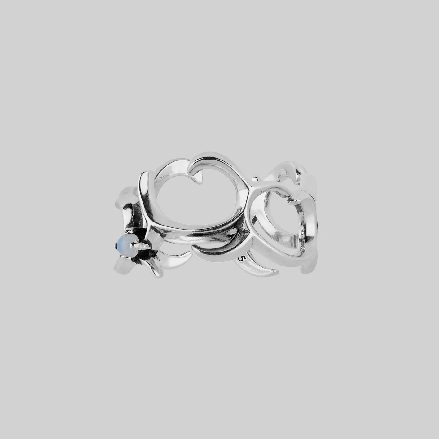 AURORA. Cosmic Waves Opalite Ring - Silver - Image 3