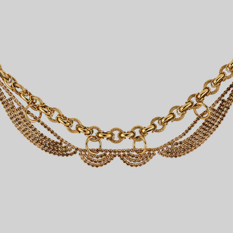 AWE. Chunky Dazzle Chain Collar - Gold - Image 2