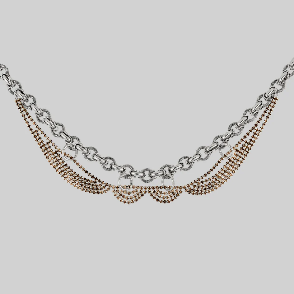 AWE. Chunky Dazzle Chain Collar - Silver - Image 3