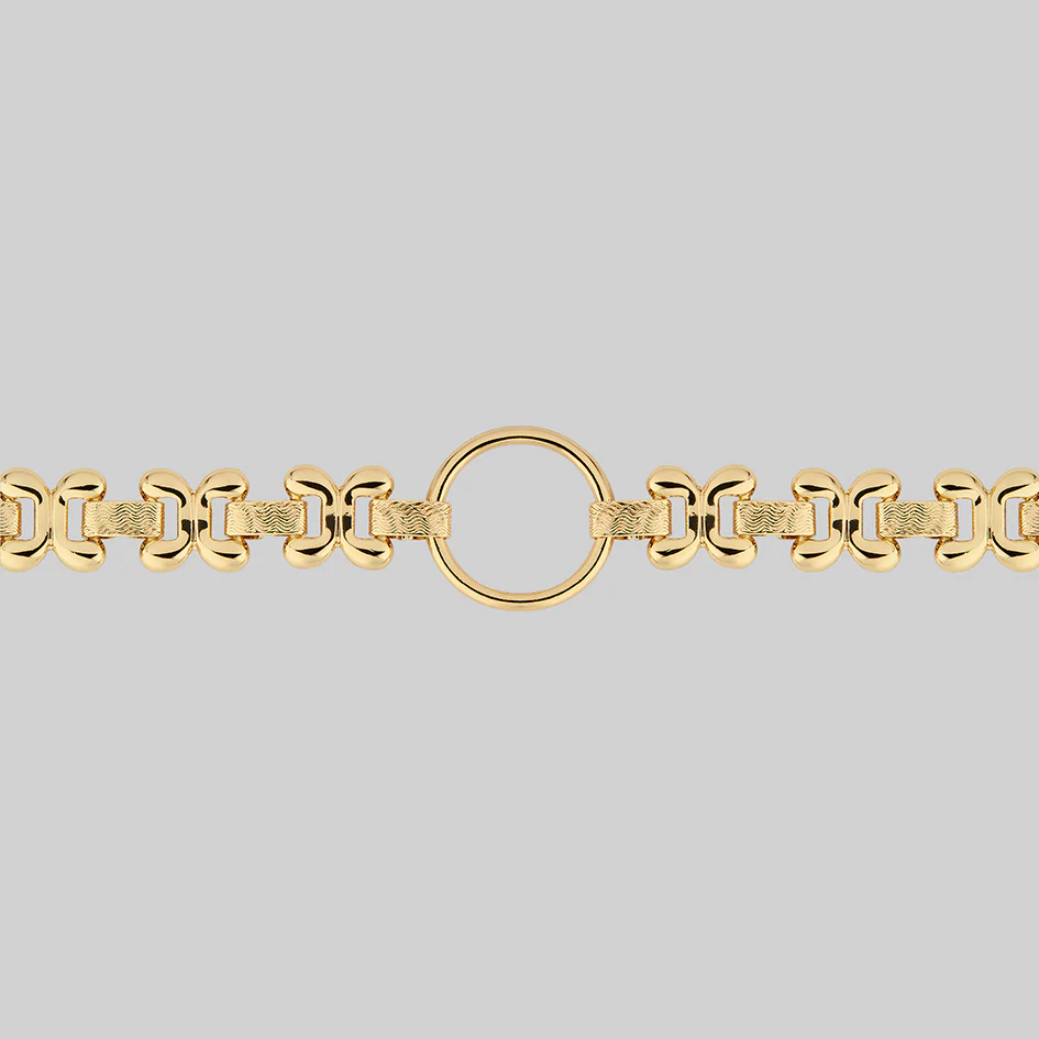 BRIDGET. Fancy Link Chain Choker - Gold - Image 2