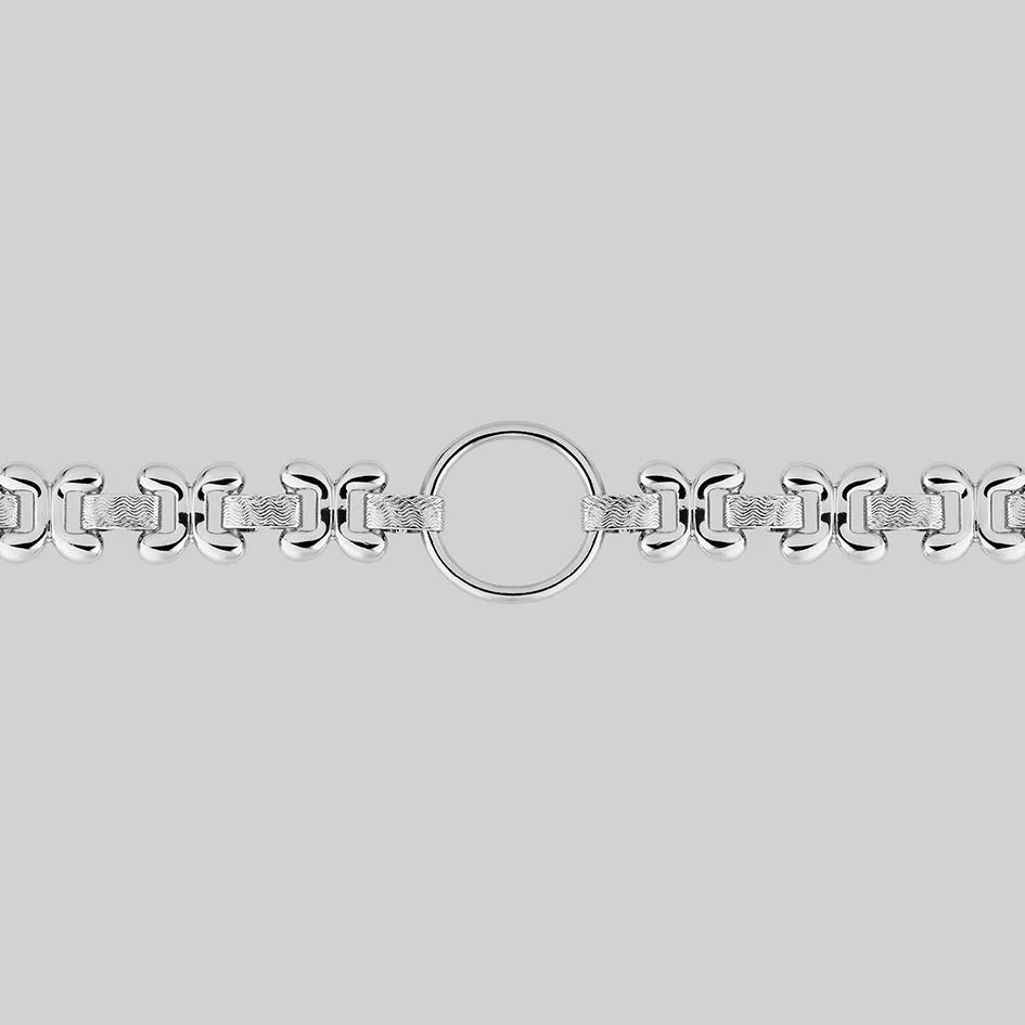 BRIDGET. Fancy Link Chain Choker - Silver