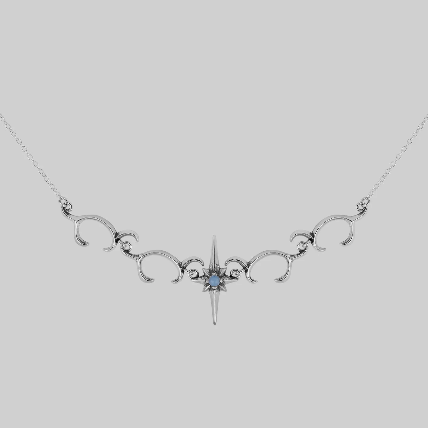 CASSIUS. Star Flare & Waves Opalite Necklace - Silver - Image 3
