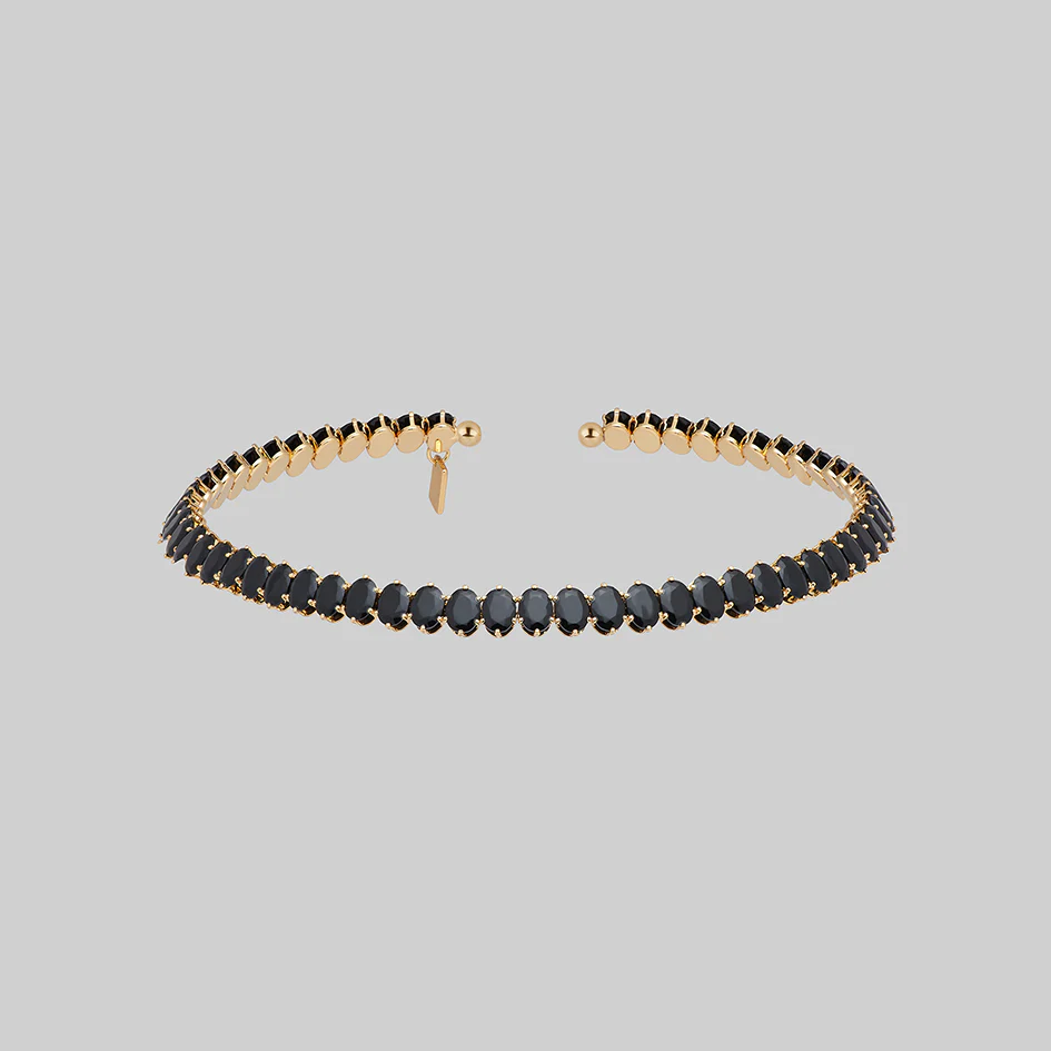 CIRQUE. Black CZ Torque Collar - Gold - Image 2