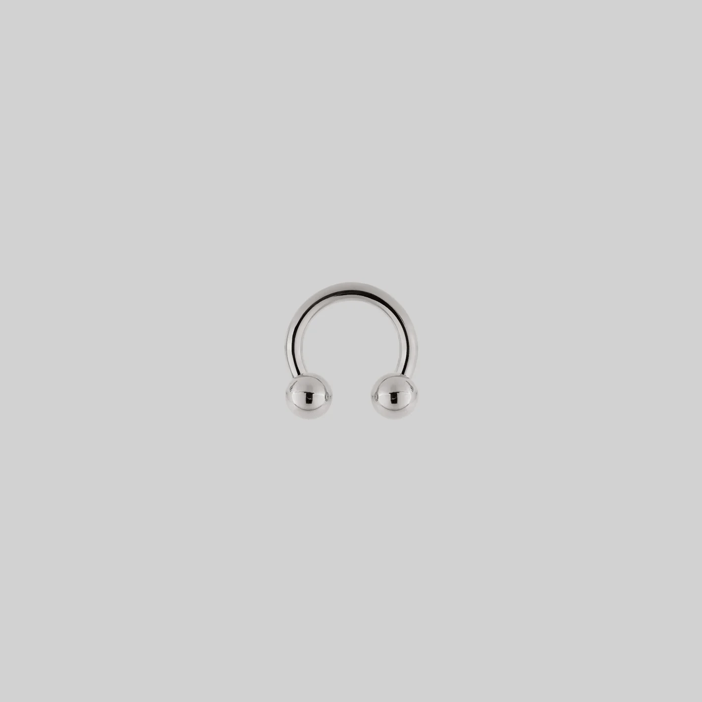 CLEO. Circular Titanium Barbell Ring - Silver - Image 10