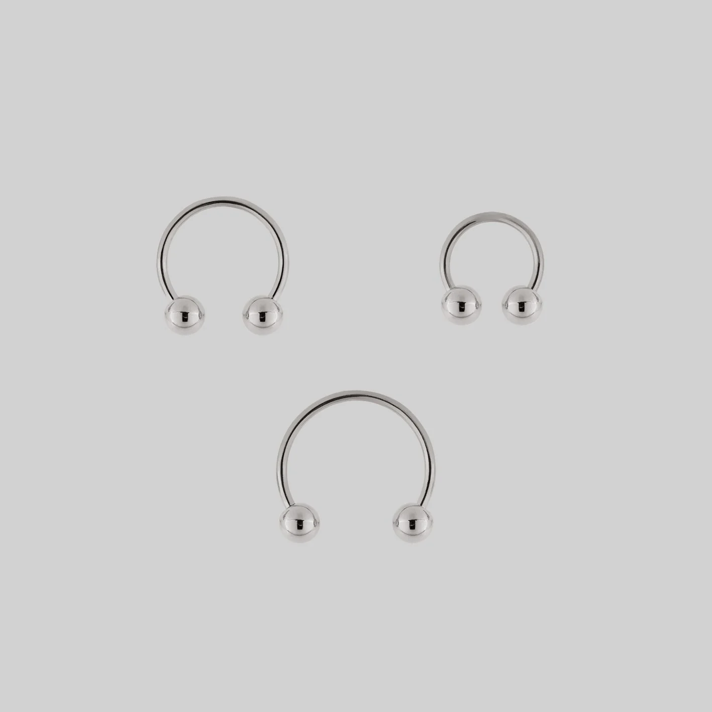 CLEO. Circular Titanium Barbell Ring - Silver - Image 6