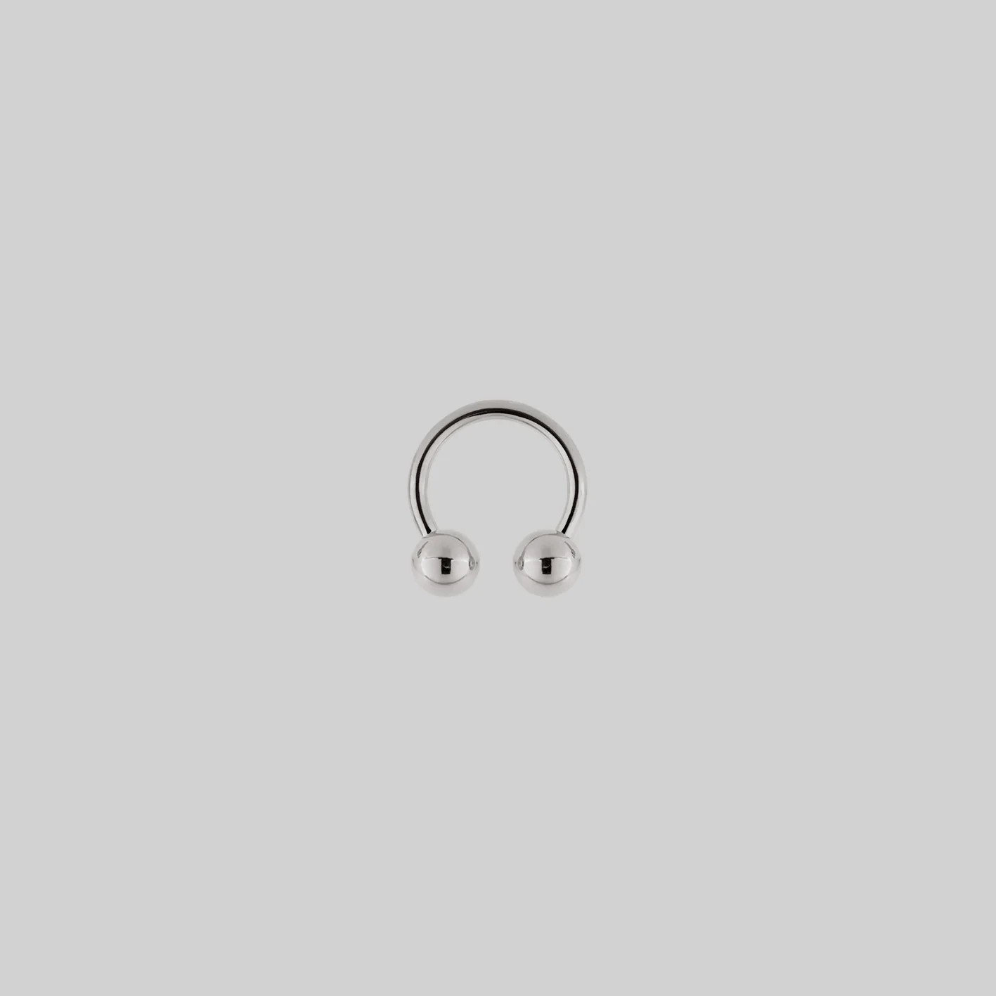 CLEO. Circular Titanium Barbell Ring - Silver - Image 9