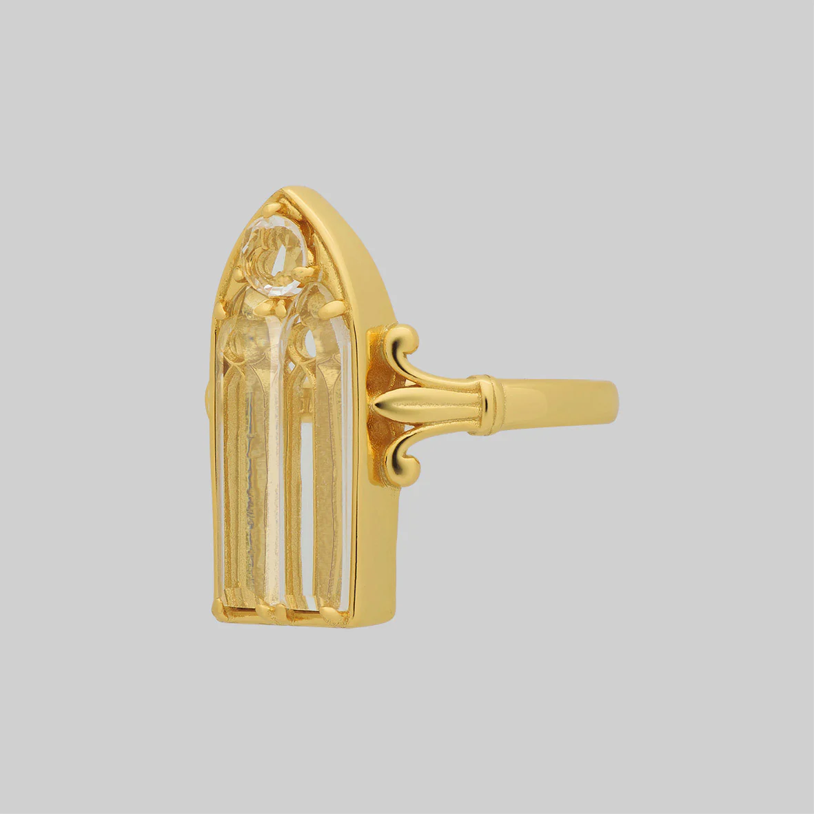 CLERESTORY. Cathedral Glass Window Ring - Gold - Image 3