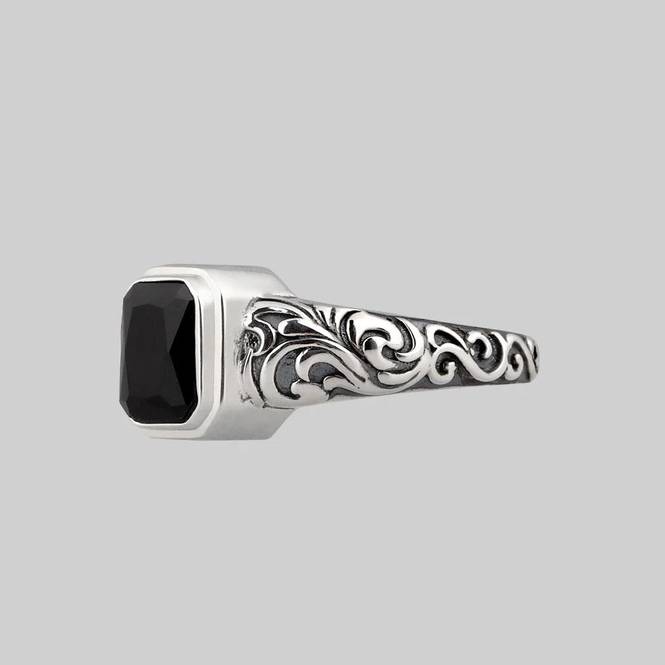 IN MEMORIAM. Onyx Ashes Cremation Ring - Image 3