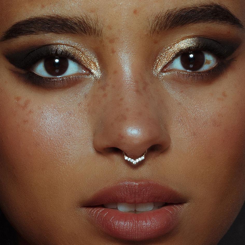 CUPID. Chevron Silver Clicker Ring - Septum - Image 4