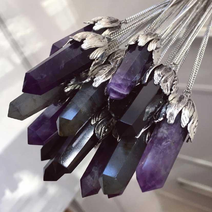 DEATH BLOOM. Labradorite Pendant Necklace - Image 3
