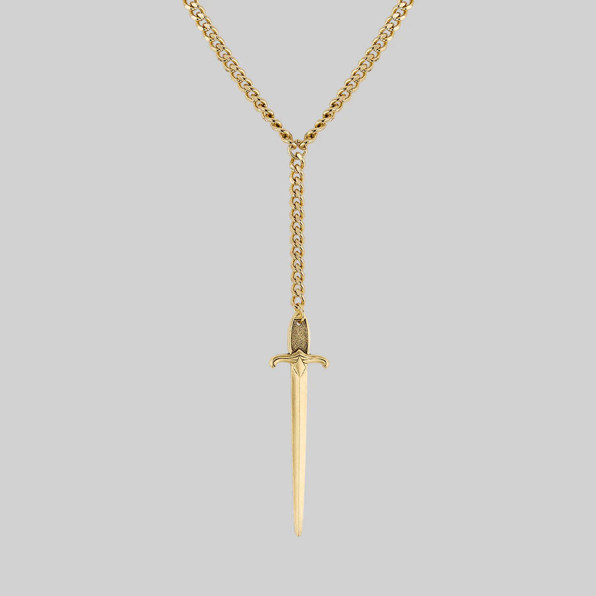 DEMISE. Sword Lariat Necklace - Gold - Image 2
