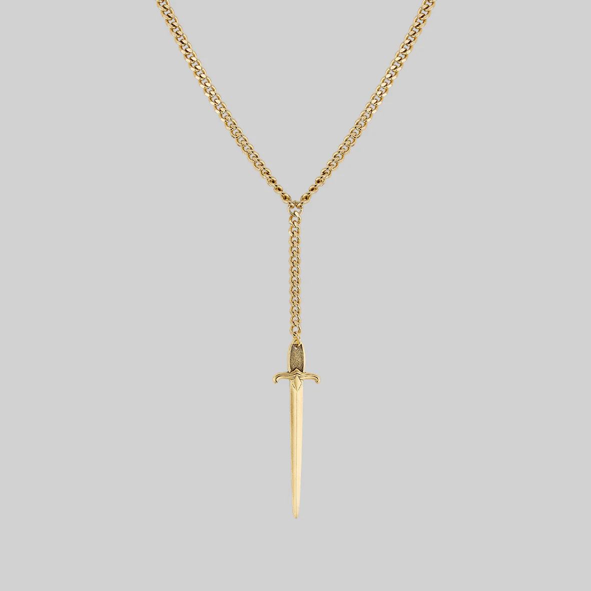 DEMISE. Sword Lariat Necklace - Gold - Image 3