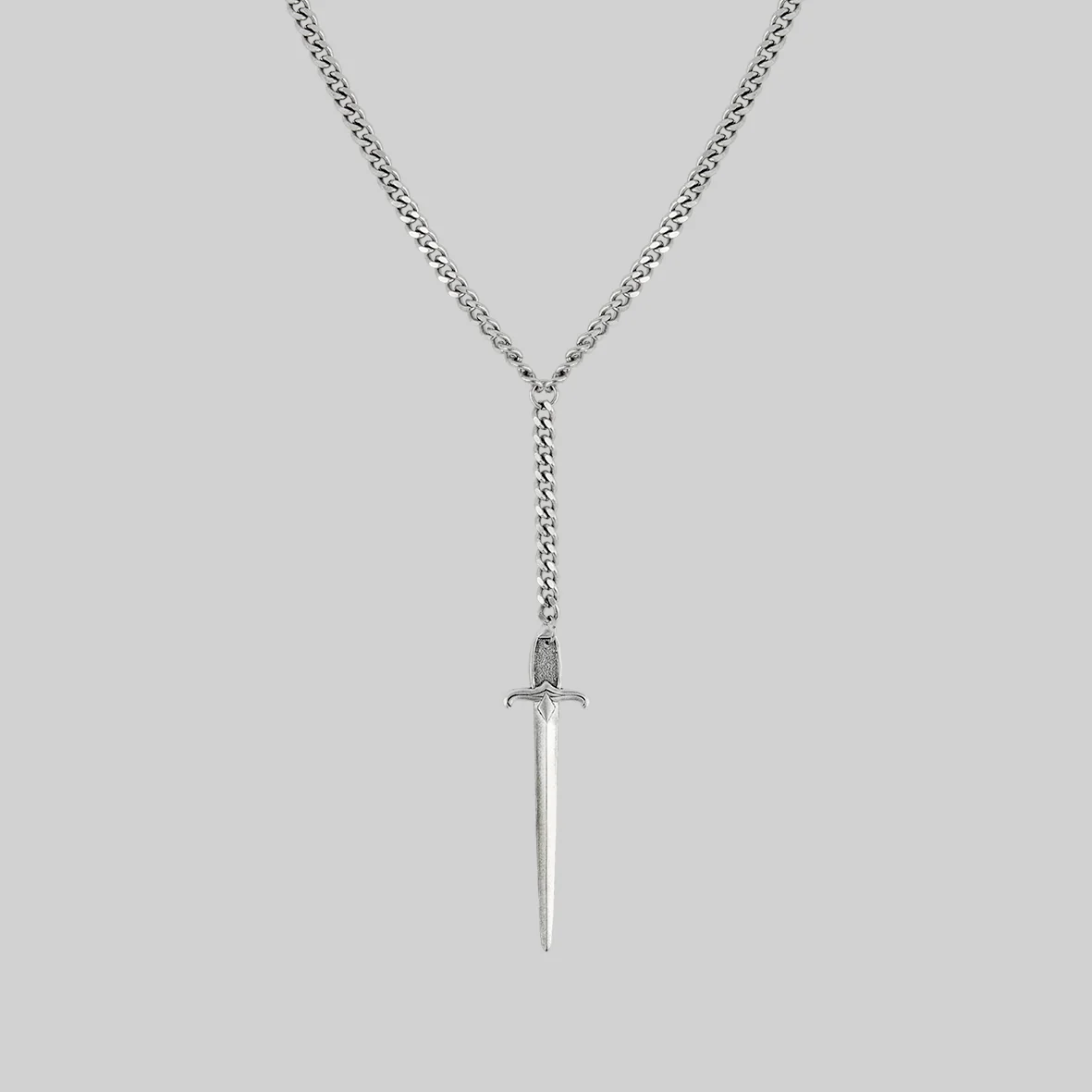 DEMISE. Sword Lariat Necklace - Silver - Image 3