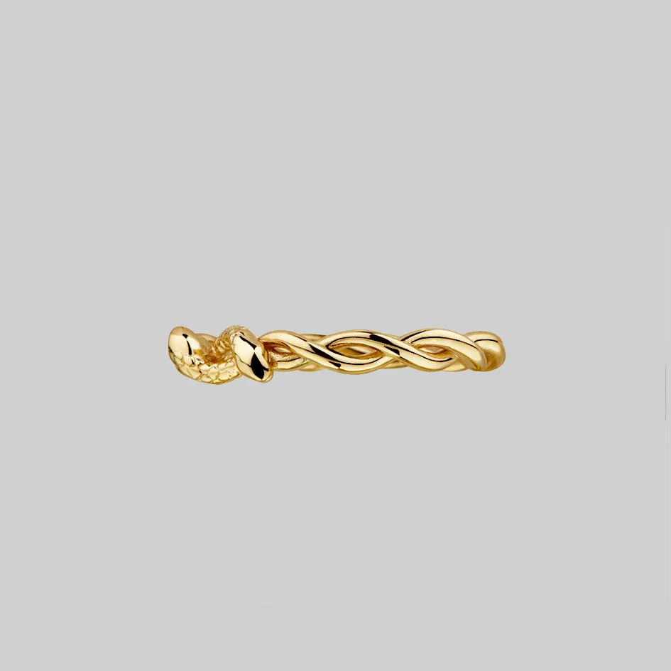 DEVISE. Double Headed Snake Twist Ring - Gold - Image 3