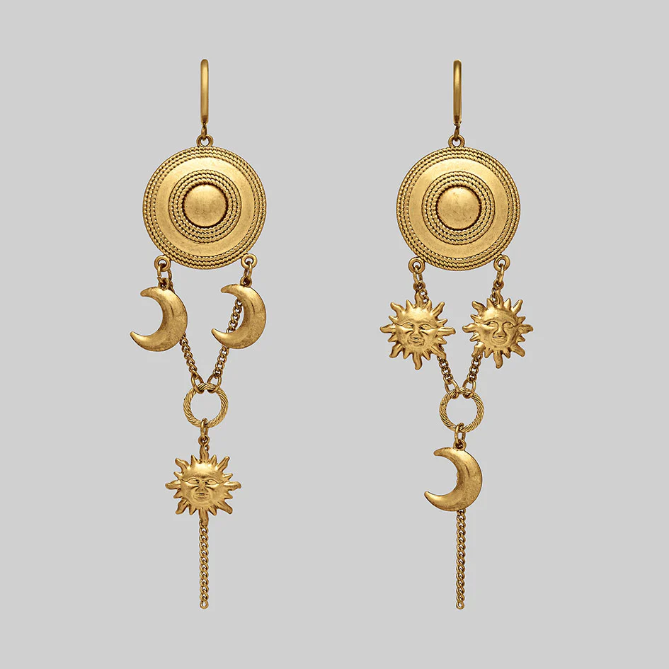 DIEM. Astrological Drop Earrings - Gold - Image 2