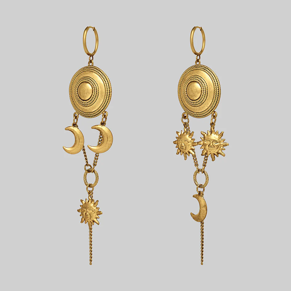 DIEM. Astrological Drop Earrings - Gold - Image 3
