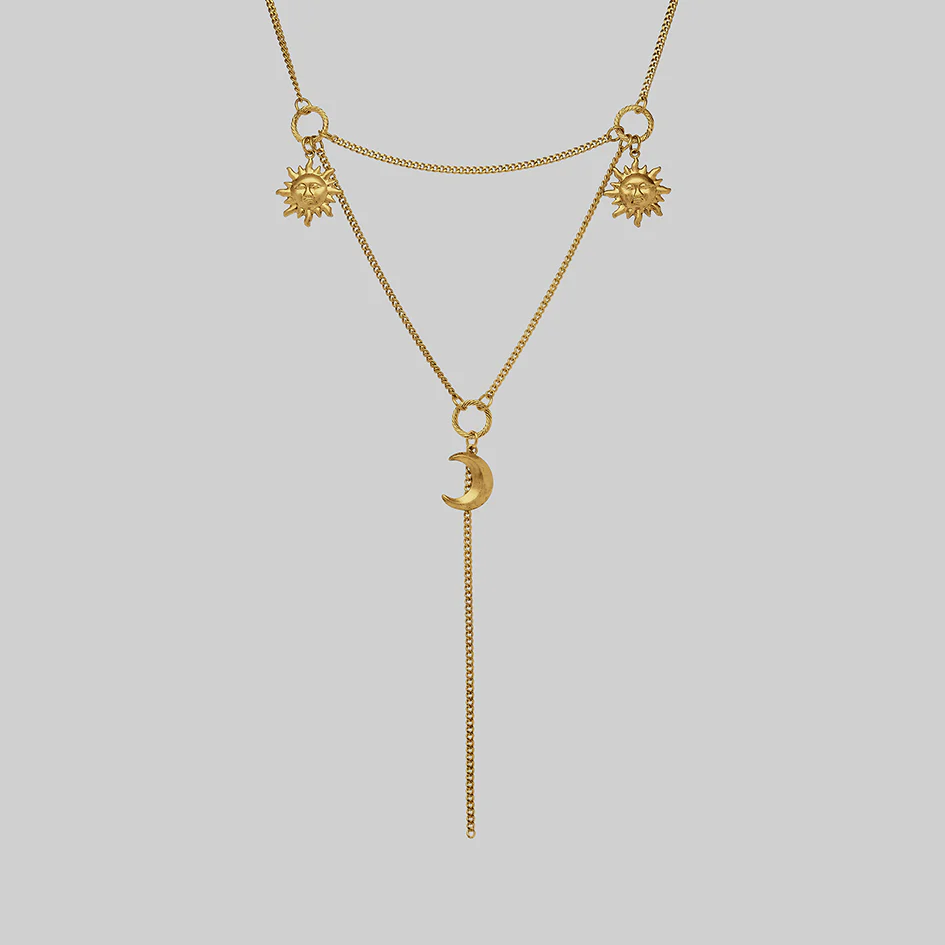 DIEM. Astrological Layered Chain - Gold
