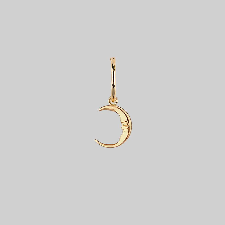 ELIN. Sun & Moon Hoop Earrings - Gold - Image 5