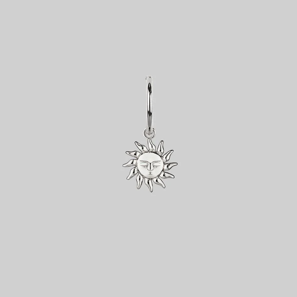 ELIN. Sun & Moon Hoop Earrings - Silver - Image 2