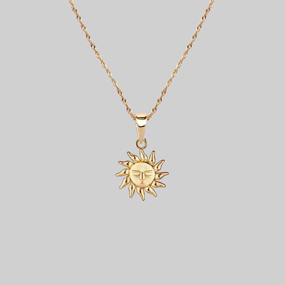 ELIN. Sun & Moon Layering Necklaces - Gold - Image 3