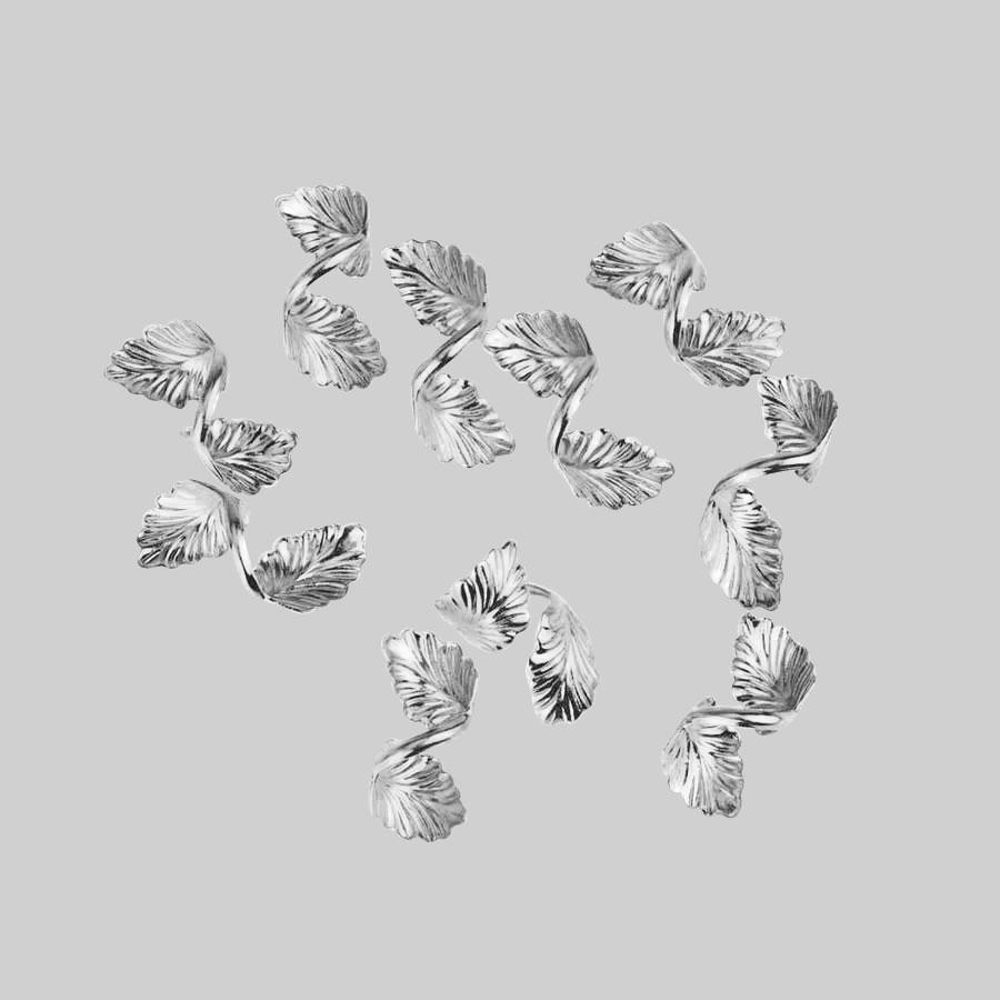 ELVIN. Silver Leaf Hair Twists - Image 3