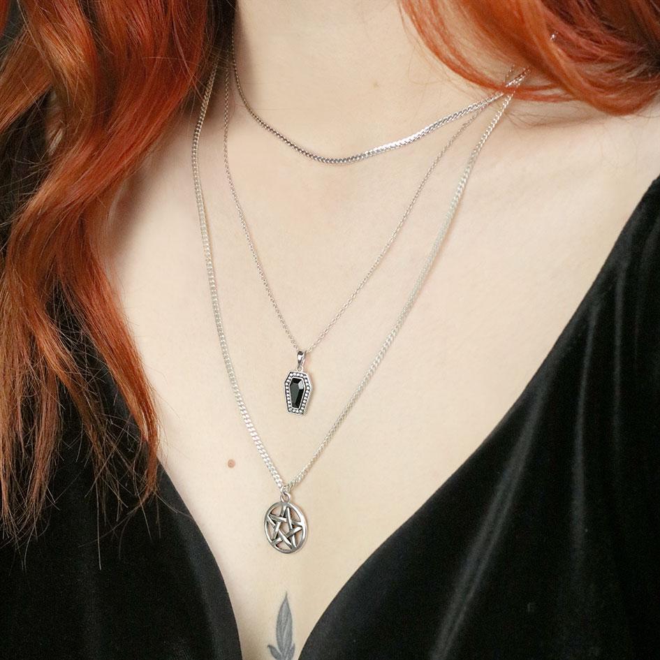 ENDORA. Silver Pentagram Necklace - Image 2