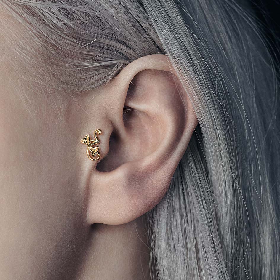 FAITH. Ivy Stud Earring - Gold - Image 3