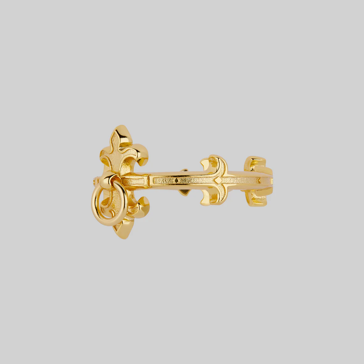 FORTIFY. Medieval Gate Knocker Ring - Gold - Image 3