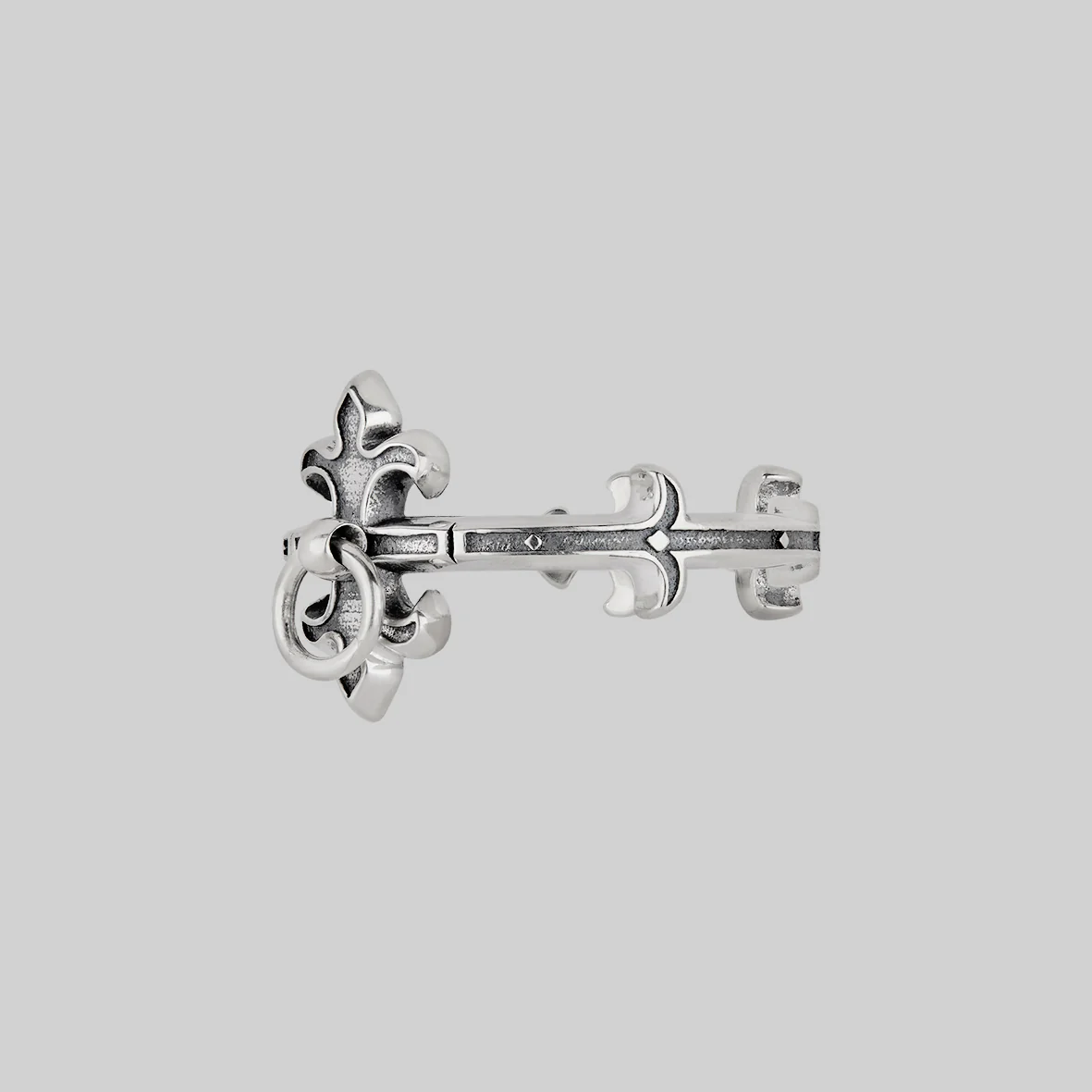 FORTIFY. Medieval Gate Knocker Ring - Silver - Image 2