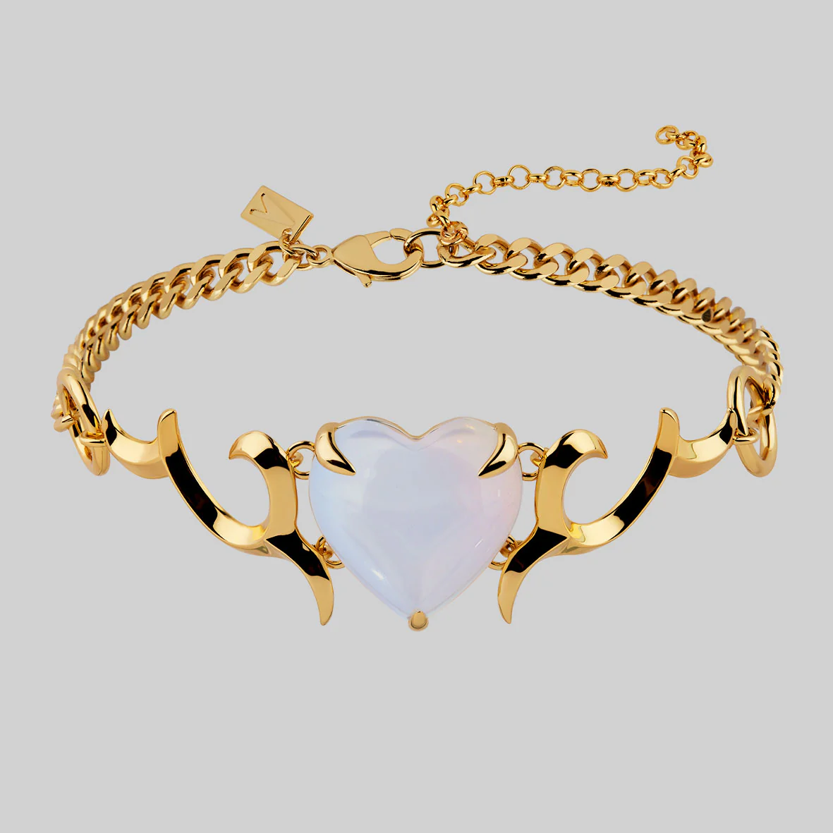 GALACTIC. Cosmic Waves Heart Choker - Gold - Image 2