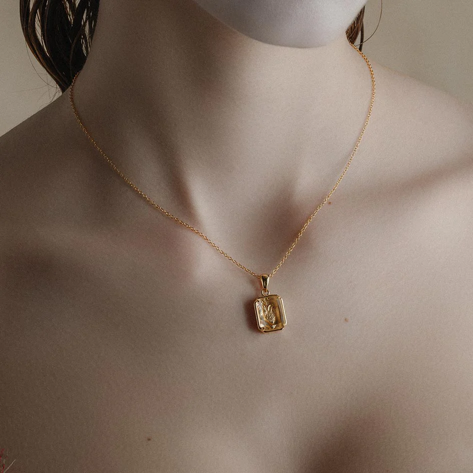 HEART KEEPER. Anatomical Heart Under Glass™ Necklace - Gold - Image 2