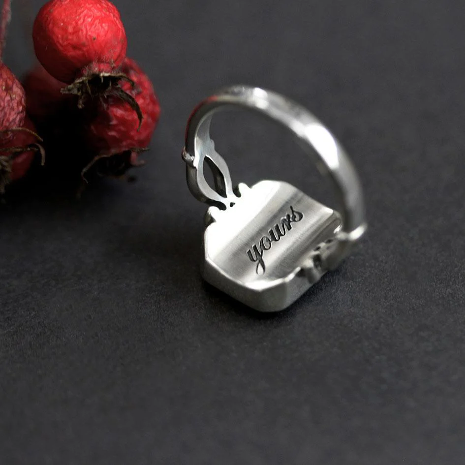 HEART KEEPER. Anatomical Heart Under Glass™ Ring - Silver - Image 3