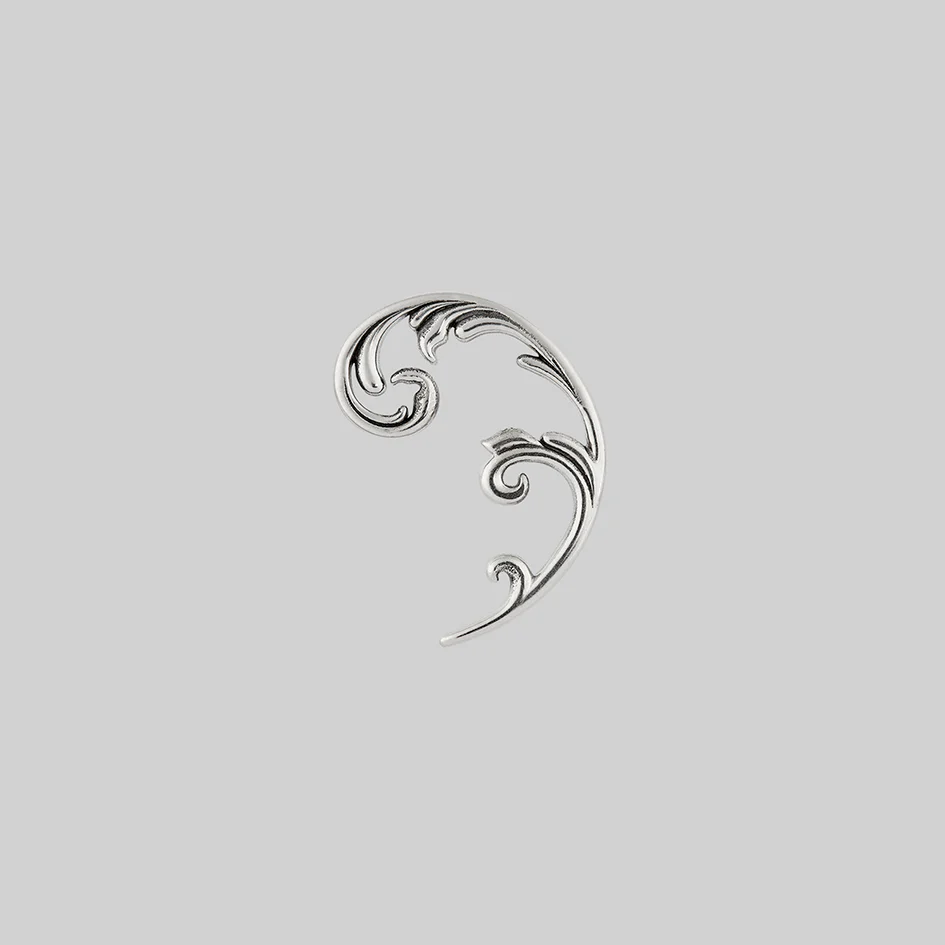 IMPERIAL. Ornate Flourish Arch Stud Earring - Silver - Image 3