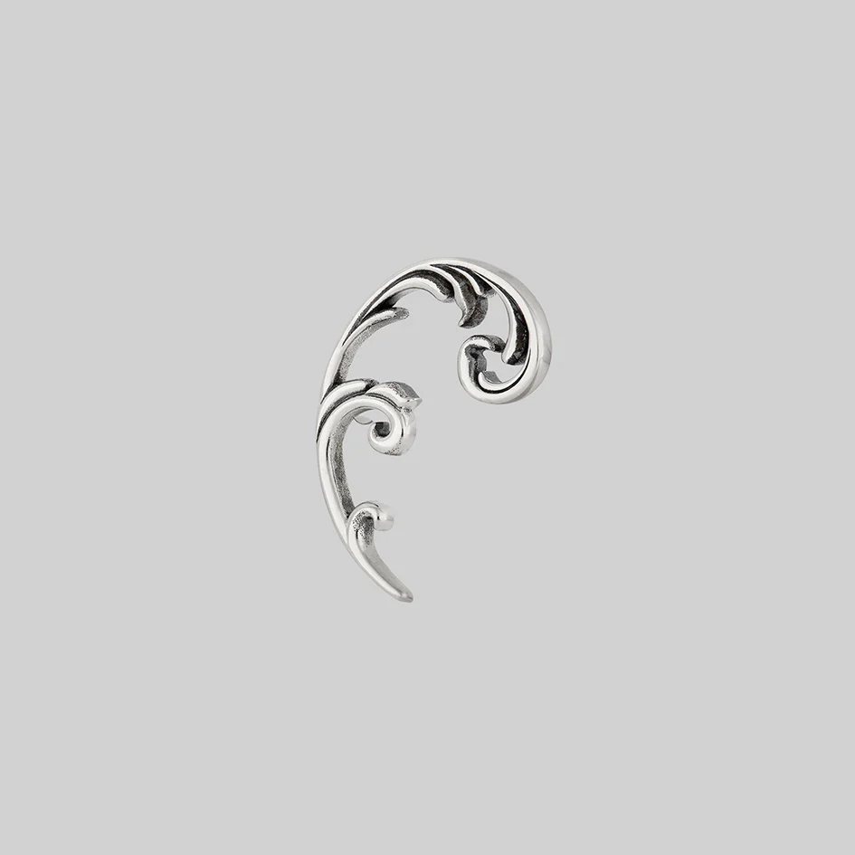 IMPERIAL. Ornate Flourish Arch Stud Earring - Silver - Image 5