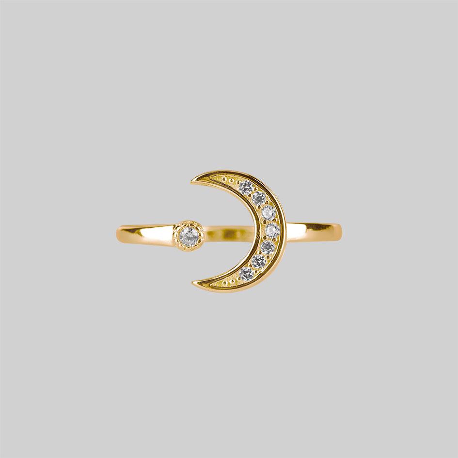 INDU. Moon & Star Gold Ring