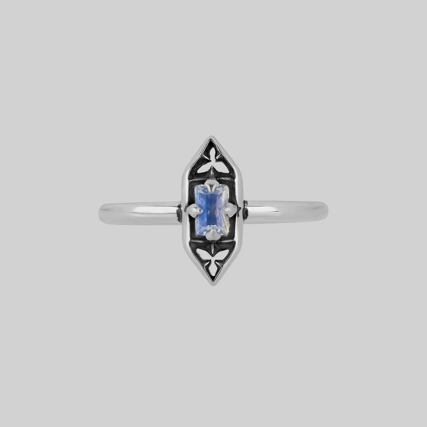 IVAN. Gothic Window Opalite Ring - Silver - Image 2