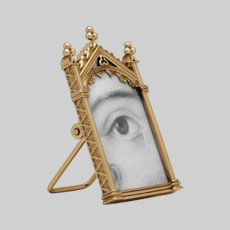 LENORE. Gothic Arch Window Photo Frame - Gold - Image 3