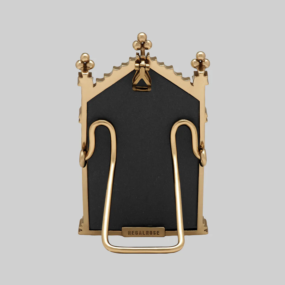 LENORE. Gothic Arch Window Photo Frame - Gold - Image 4