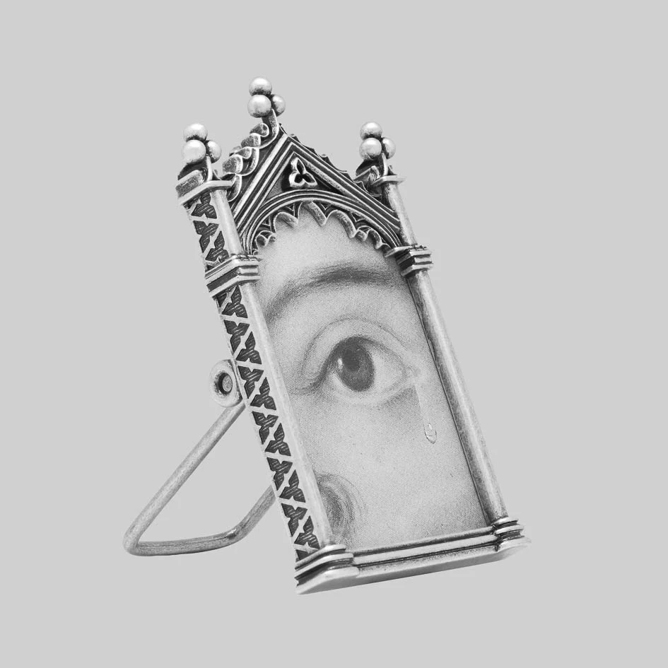 LENORE. Gothic Arch Window Photo Frame - Silver - Image 3