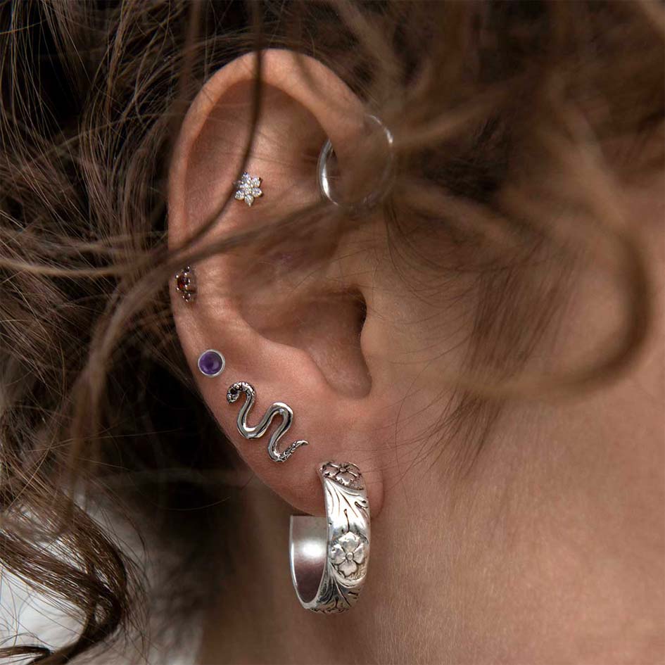 MAGICK. Amethyst Earrings - 4mm - Image 3