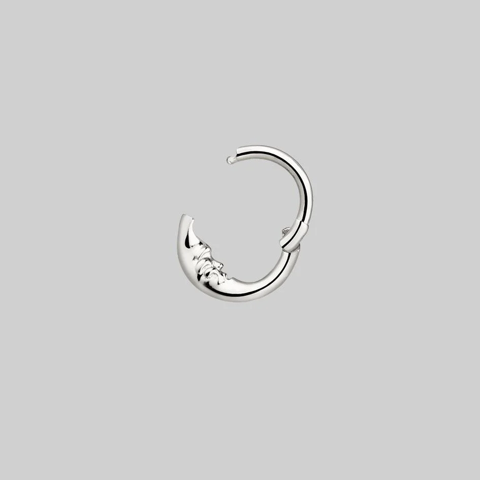 MAN IN THE MOON. Silver Clicker Ring - Septum - Image 3
