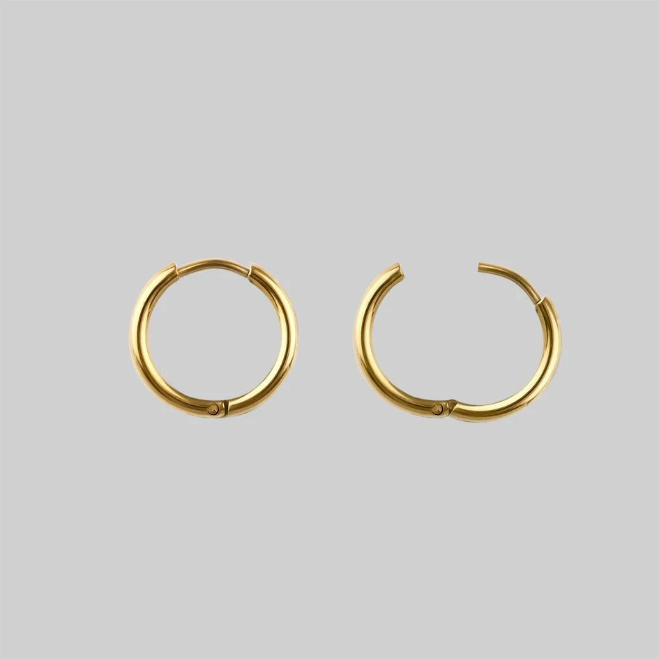 MERCY. Sword Hoop Earrings - Gold - Image 3