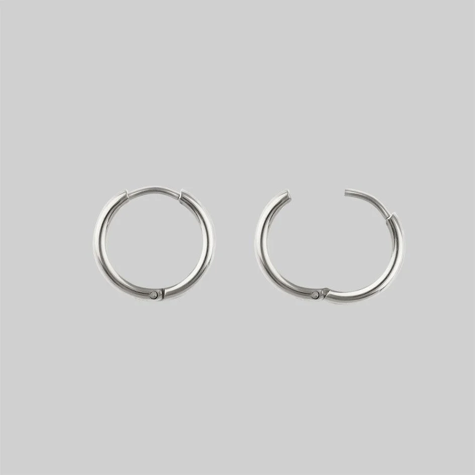 MERCY. Sword Hoop Earrings - Silver - Image 3