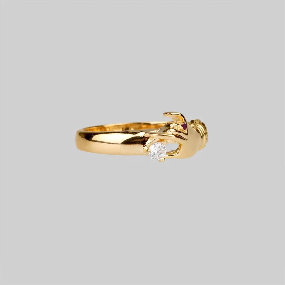 MILDRED. Disembodied Hand Gold Ring - Image 4