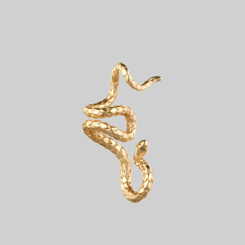 MINERVA. Snake Ear Wrap Cuff - Gold - Image 2