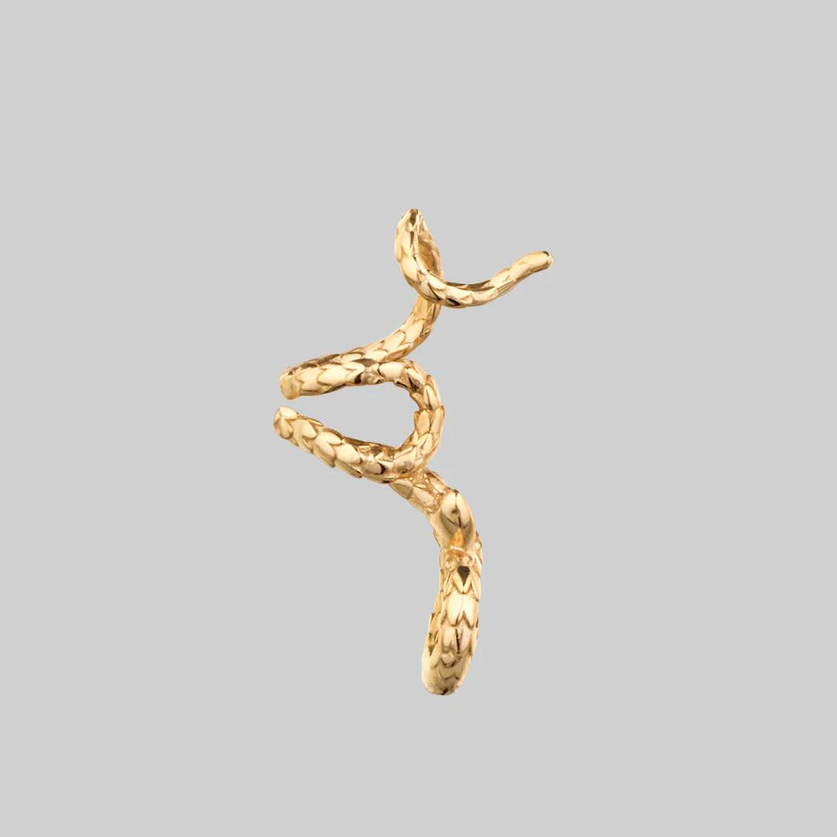 MINERVA. Snake Ear Wrap Cuff - Gold - Image 3